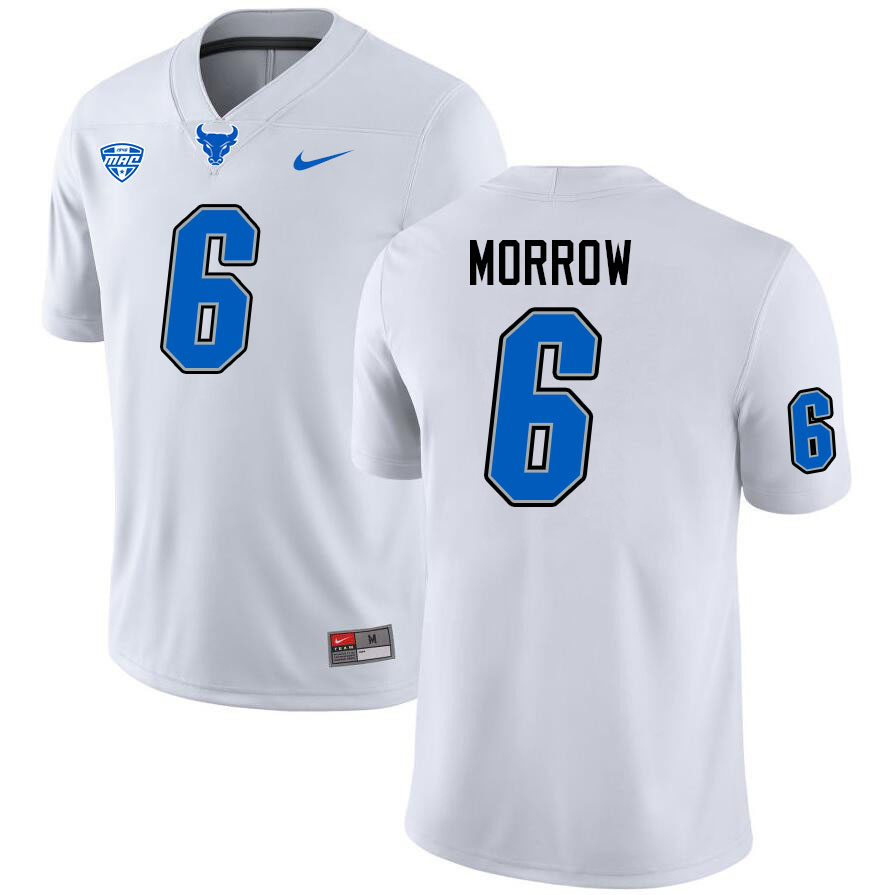 Buffalo Bulls #6 Chance Morrow College Football Jerseys Stitched Sale-White